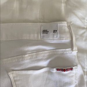 hudson ankle krista super skinny white jeans